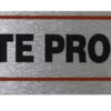 17 x 4cm High-Quality Brushed Metallic Self-Adhesive 'Private Property' Sign