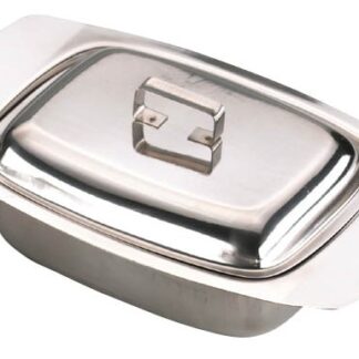 18/8 Stainless Steel Butter Dish with Lid