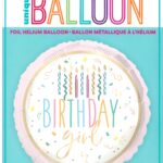 18" Distinctive Foil Balloons for Birthday Girl