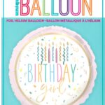 18" Distinctive Foil Balloons for Birthday Girl