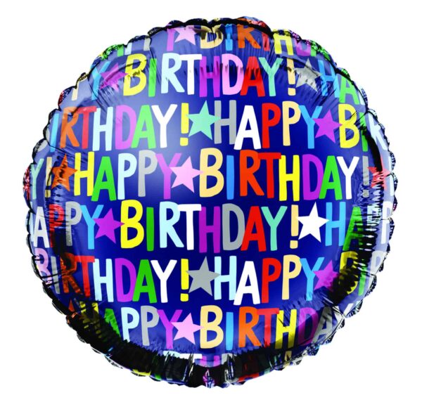 18-Inch Happy Birthday Helium Foil Balloon