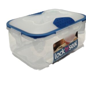 1.8-Liter Rectangular Plastic Food Storage Container with Lock and Seal Lid