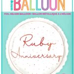 18" Round Foil Balloon for a Unique Ruby Anniversary