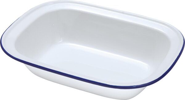 18CM FALCON ENAMEL RECTANGULAR PIE DISH