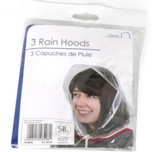 2-Pack Transparent Rain Bonnets and Hoods