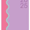 2025 Pocket Diary Week-At-A-Glance in Purple, Green & Grey Color Block Design