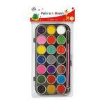 21-Color Paint Palette and Brush Set for Kids