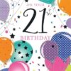 21st Birthday Card for Her - Balloon Design