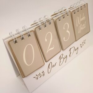 22 x 12 cm Wedding Flip Calendar