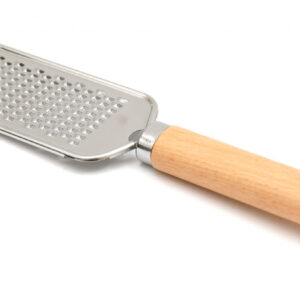 23CM Cheese Grater with Stainless Steel and Wooden Handle