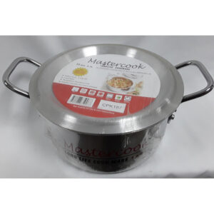 23CM MASTERCOOK ALUMINUM CASSEROLE WITH LID, SIZE NO. 3, 5.4L CAPACITY