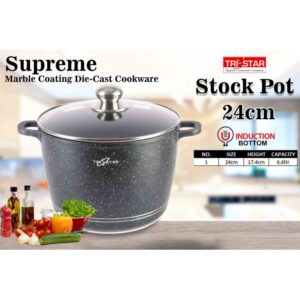 24CM Supreme Marble-Coated Stock Pot / Saucepan