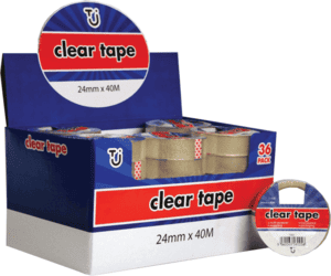 24mm x 40m Transparent Adhesive Tape CDU