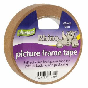 24mm x 50m Rhino Brown Paper Frame/Framing Tape