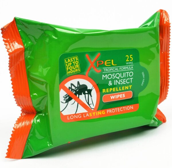 25-Pack XPEL Mosquito & Insect Repellent Wipes