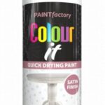 250ml White Satin Spray Paint by Paint Factory Colour It