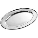 25CM OVAL SERVING TRAY IN STAINLESS STEEL