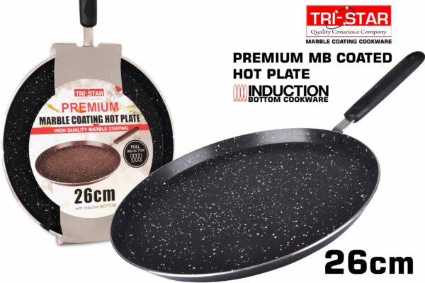 26CM Premium Marble-Coated Hot Plate with Induction Base