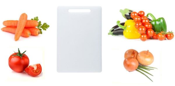 27cm x 41cm White Plastic Cutting and Chopping Board