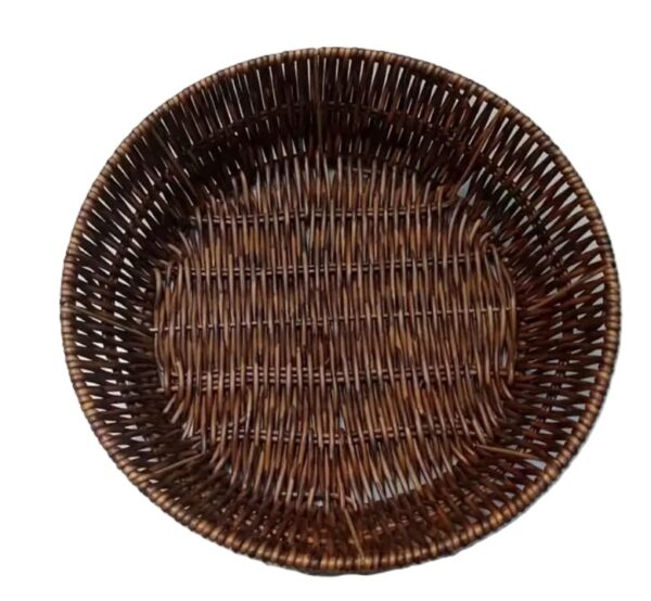 28CM ROUND WOVEN WICKER BREAD BASKET