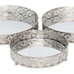 28CM Silver Mirror Candle Tray