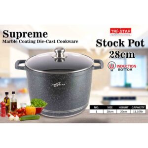 28CM Supreme Marble Coated Stock Pot/Sauce Pan