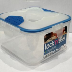 2L Square Plastic Food Container with Lock 'N' Seal