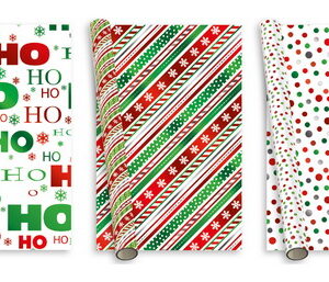 2M Festive Fun Christmas Foil Gift Wrap Roll