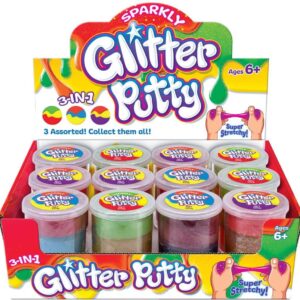 3-Layer Glitter Putty in Assorted Colors (CDU)