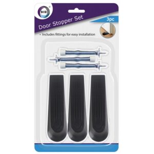 3-Piece Door Stopper Set with Fittings by DID