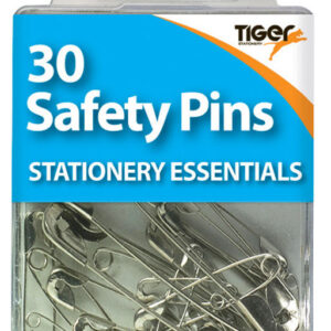 30 Essential Steel Safety Pins by TIGER