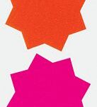 30 Fluorescent 102mm Star Shapes