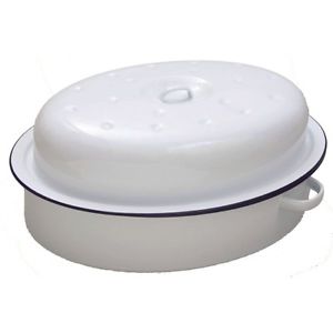 30CM Oval Enamel Roaster with Lid by FALCON