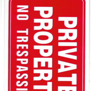 30CM X 20CM TIDY PRIVATE PROPERTY SIGN DECALS