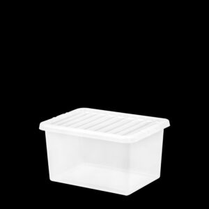 31L Clear Crystal Storage Box with Lid by WHAM