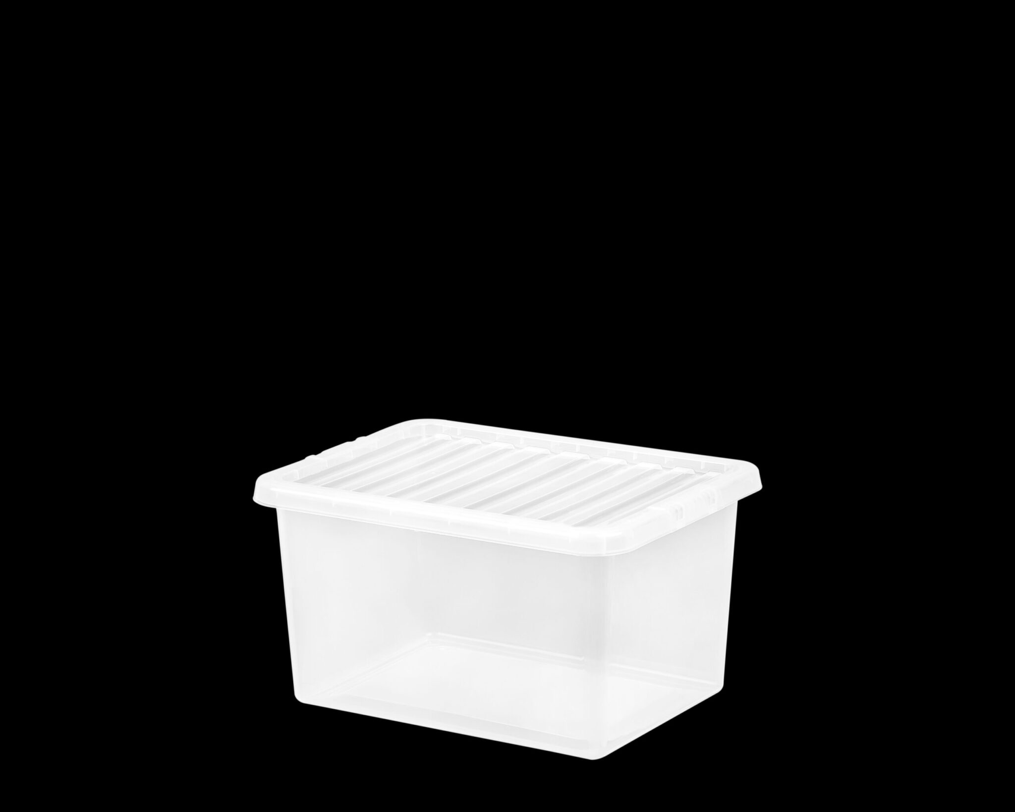 31L Clear Crystal Storage Box with Lid by WHAM