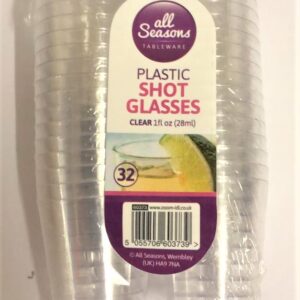 32-Pack of 28ml Clear Shot Glasses