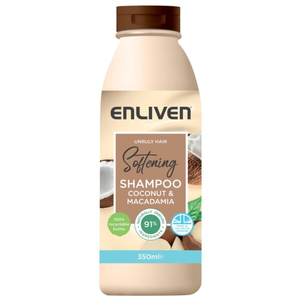 350ml Enliven Softening Hair Shampoo with Coconut & Macadamia