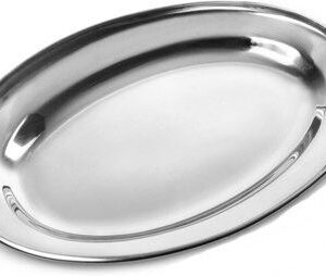 35CM Oval Stainless Steel Serving Tray