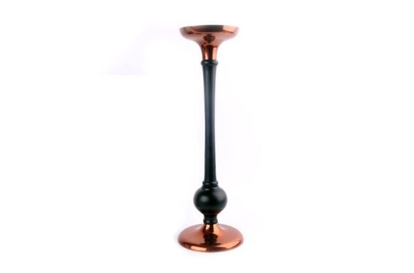 37CM Black Copper Candle Holder for Pillars