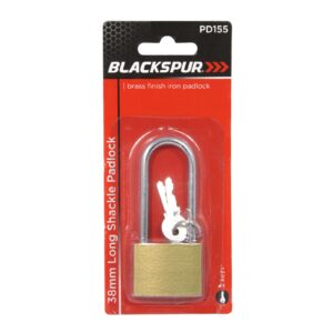 38mm Blackspur Padlock with Long Shackle