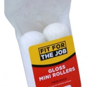 4-Inch Foam/Gloss Paint Mini Rollers (2-Pack) - Fit for the Job