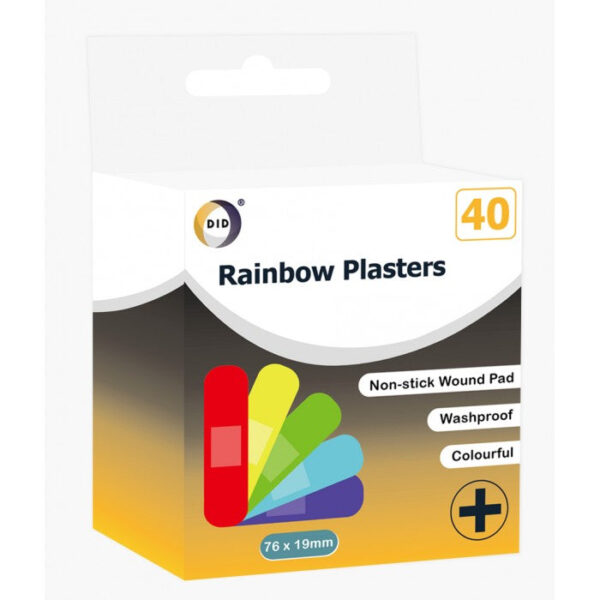 40-Piece Rainbow Bandages