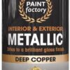 400ml Copper Metallic Spray Paint by Paint Factory Colour It