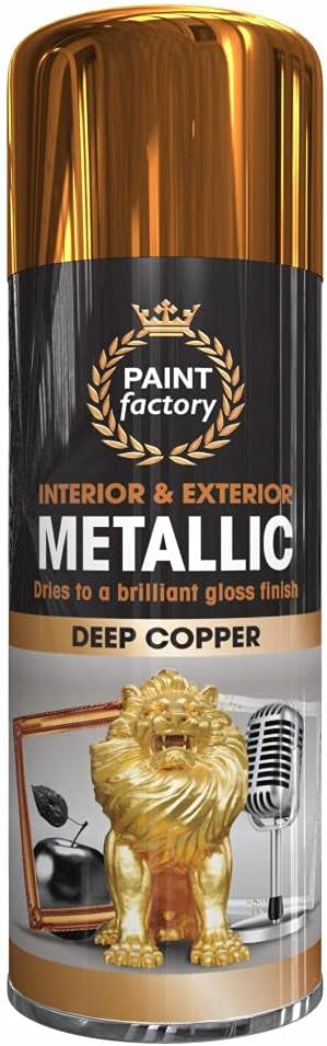 400ml Copper Metallic Spray Paint by Paint Factory Colour It