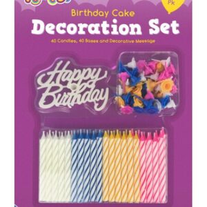 41-Piece Birthday Cake Candle Set - Time to Party