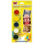 5-Color Face Paint Set with 2 Applicators