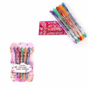 **5 Gel Pens**: These pens probably come in various colors and are safe for use on skin, allowing kids to create temporary tattoos or engage in other fun art projects