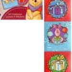50 Disney Winnie the Pooh Christmas Labels & Stickers