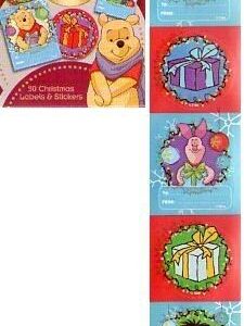 50 Disney Winnie the Pooh Christmas Labels & Stickers